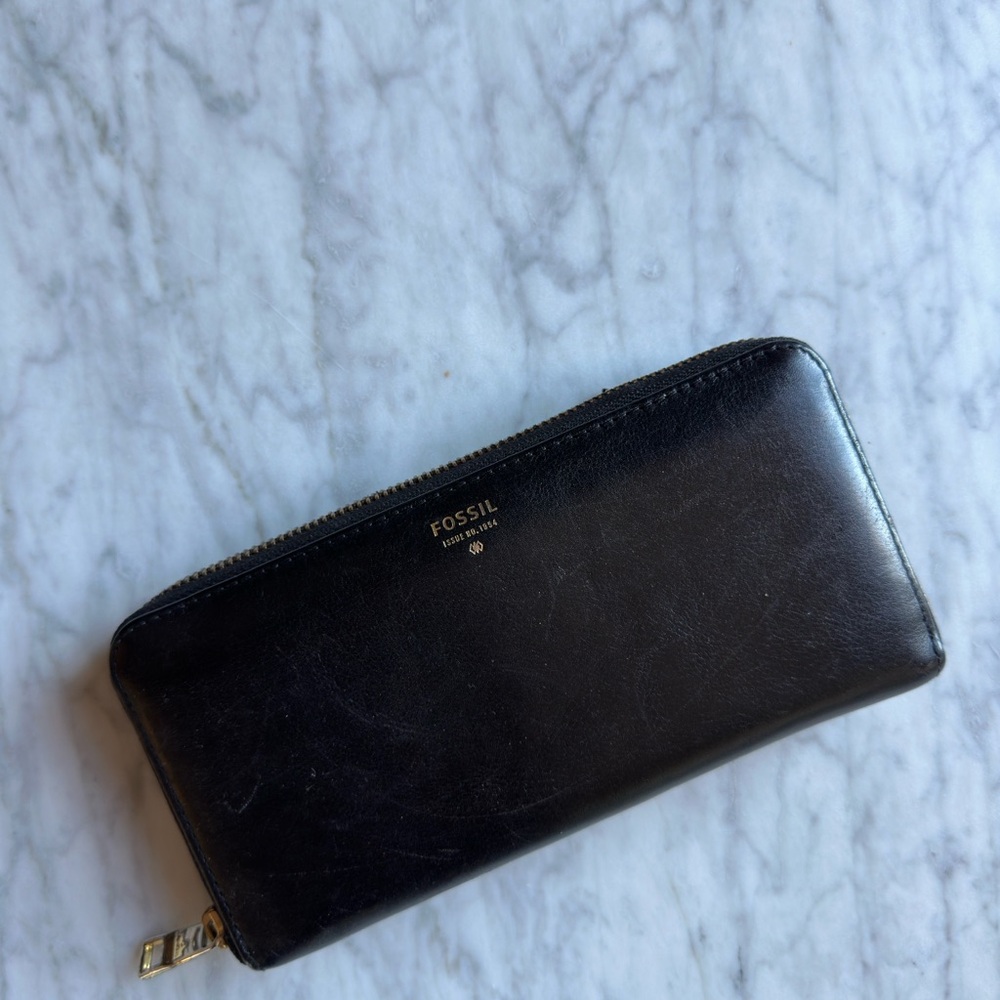 Fossil Black Leather Wallet